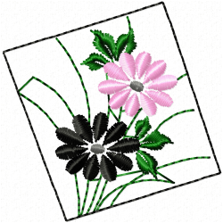 Flowers And Tree Embroidery Design 4